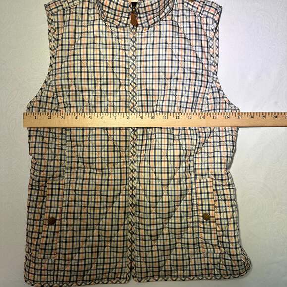 Talbots plaid quilted vest - Picture 10 of 11